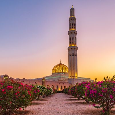 402 x 402 Sunset view of the Sultan Qaboos Grand Mosque