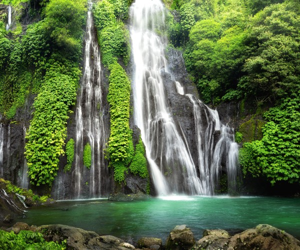 Banyulama twin waterfall Munduk Bali