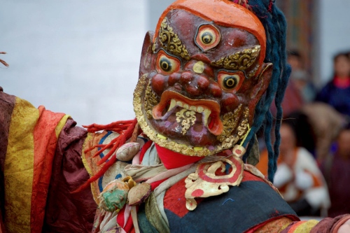 Bhutan masked dancer