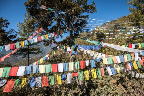 Bhutan prayer flags