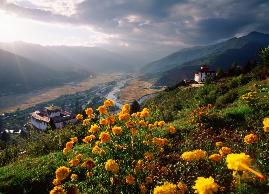 Fall in Paro Valley, Bhutan