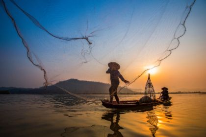 Fisherman Mekong River