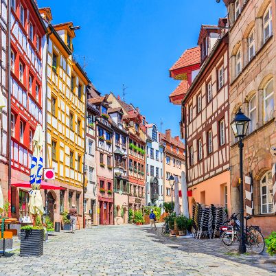 Half timbered houses, Nuremberg, Germany