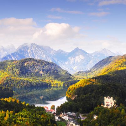 Hohenschwangau Town and Alpsee Lake, Germany