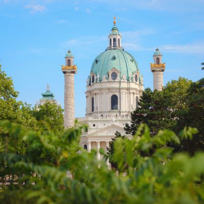 Karlskirche is 18th century Habsburg cathedral Vienna 402x402