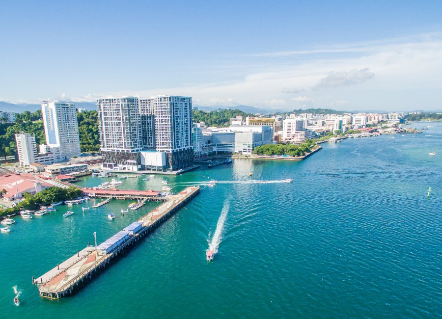 Kota Kinabalu waterfront Borneo