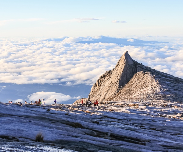 Peak of Mount Kinabalu Borneo