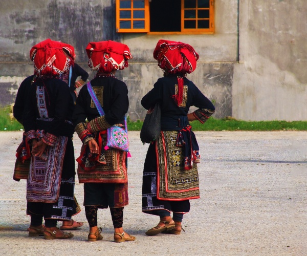 Red Dao Villagers Ha Giang Province Vietnam 1