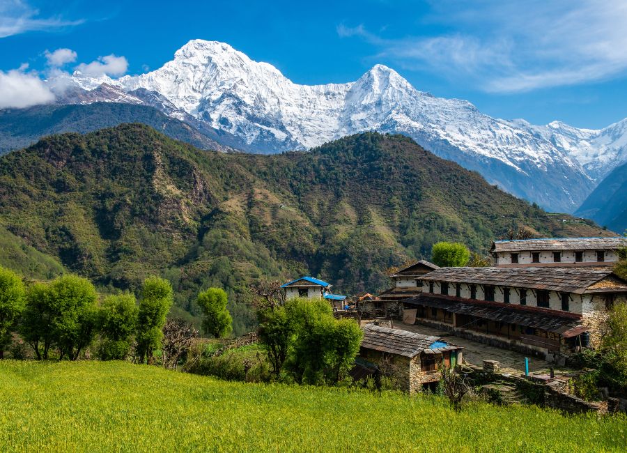 View of the Annapurnas, Nepal